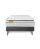 Ensemble matelas et sommier Memo Luxe gris - 90x200 cm