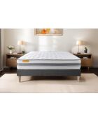 Ensemble matelas et sommier Memo Spring gris - 140x190 cm