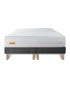 Ensemble matelas  et 2 sommier  Memo Bio gris foncé - 2x90x200 cm