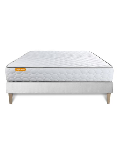 Ensemble matelas et sommier Memo blanc - 180x200 cm