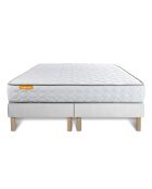 Ensemble matelas et 2 sommiers Memo blanc - 2x100x200 cm