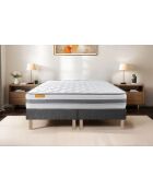 Ensemble matelas et 2 sommiers Memo Spring gris - 2x100x200 cm