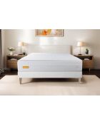 Ensemble matelas et sommier Memo Bio blanc -140x190 cm