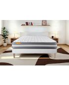 Ensemble matelas et sommier Memo Plus blanc - 160x200 cm