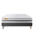 Ensemble matelas et sommier Memo Spring gris - 140x200 cm