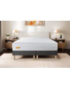 Ensemble matelas et 2 sommiers Memo Bio gris foncé - 2x80x200 cm