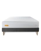 Ensemble matelas et sommier Memo Bio gris foncé - 200x200 cm