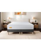 Ensemble matelas et sommier Memo Bio gris foncé - 200x200 cm