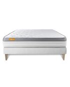 Ensemble matelas et sommier Memo Zen blanc - 200x200 cm