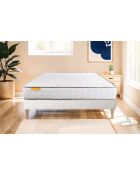 Ensemble matelas et sommier Memo blanc - 160x200 cm