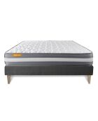 Ensemble matelas et sommier Memo Plus gris - 140x200 cm