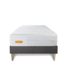 Ensemble matelas et sommier Memo Bio gris foncé - 90x190 cm