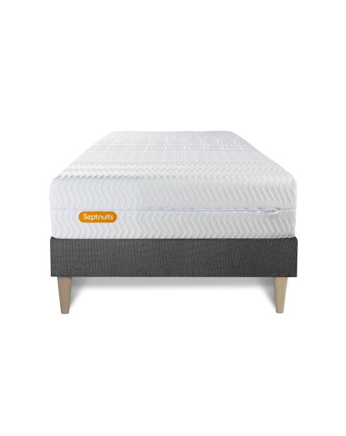 Ensemble matelas et sommier Memo Bio gris foncé - 90x190 cm