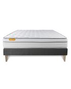 Ensemble matelas et sommier Memo Luxe gris - 180x200 cm