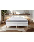 Ensemble matelas et 2 Sommiers Memo Zen blanc - 2x100x200 cm