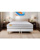 Ensemble matelas et 2 sommiers Memo Luxe blanc - 2x80x200 cm