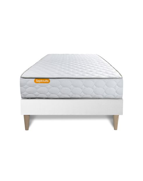 Ensemble matelas et sommier Memo blanc - 90x190 cm