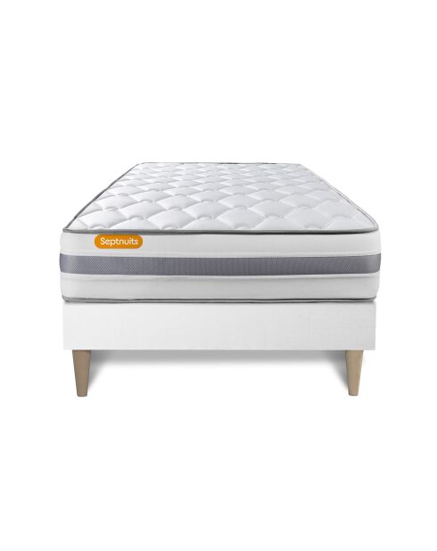 Ensemble matelas et sommier Memo Spring blanc - 90x190 cm