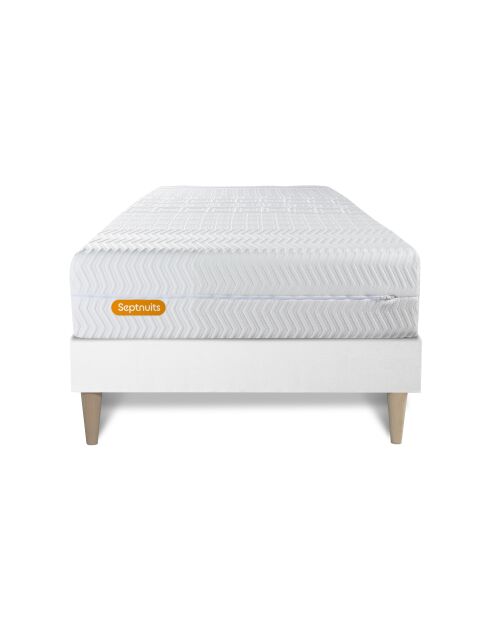 Ensemble matelas et sommier Memo Bio blanc - 90x190 cm