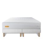 Ensemble matelas  et 2 sommiers  Memo Bio blanc- 2x80x200 cm