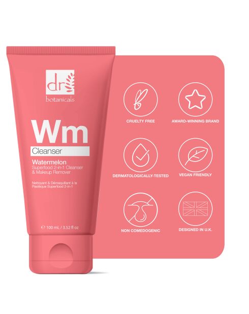 Nettoyant et démaquillant 2 en 1 à la pastèque -100 ml