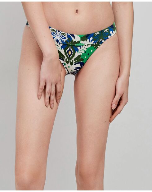 Culotte bikini imprimé tribal multicolore