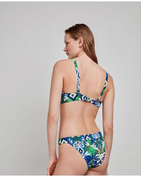 Culotte bikini imprimé tribal multicolore