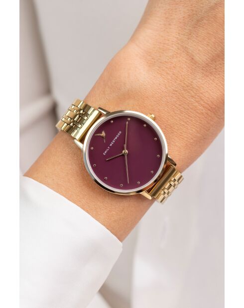 Montre analogique  en Acier EKK-5714GQ dorée
