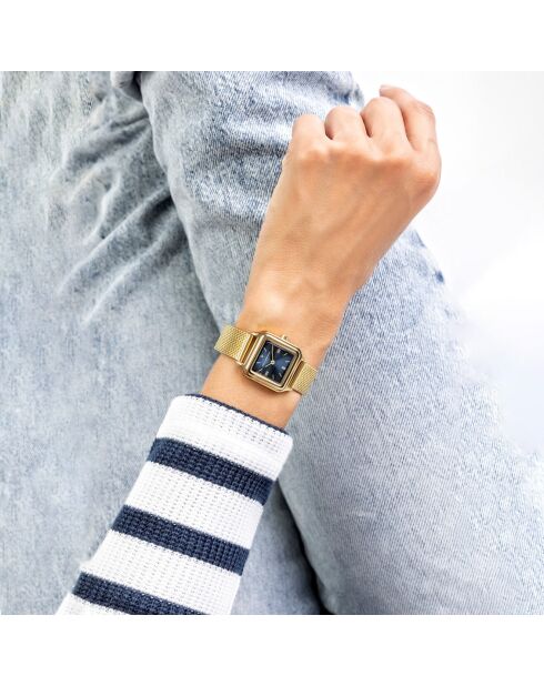 Montre en acier EFZ-3414 mesh dorée