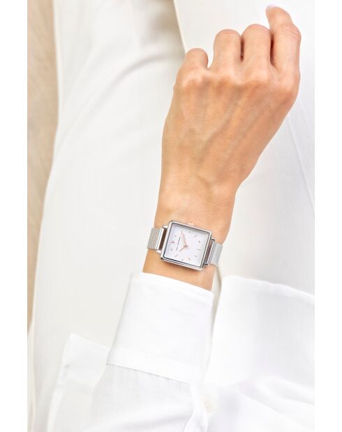 Montre analogique  en Acier EHB-2514 argentée