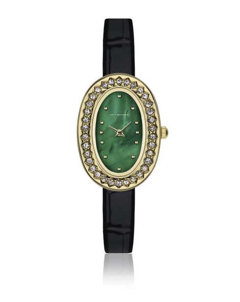 Montre analogique  en cuir EKT-BC001Q10G noire