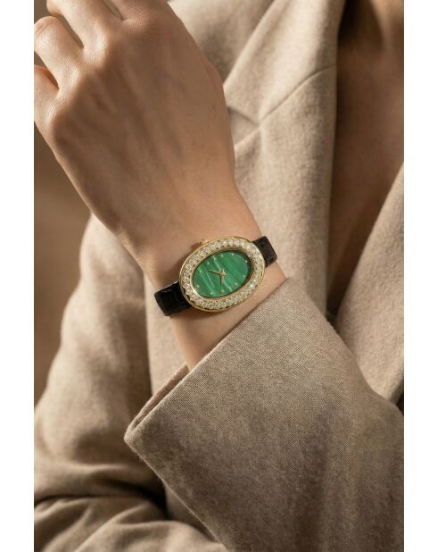 Montre analogique  en cuir EKT-BC001Q10G noire