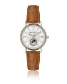 Montre analogique  en cuir EKA-BC002Q18S argentée
