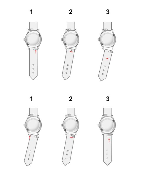 Montre analogique  en cuir EKA-BC002Q18S argentée