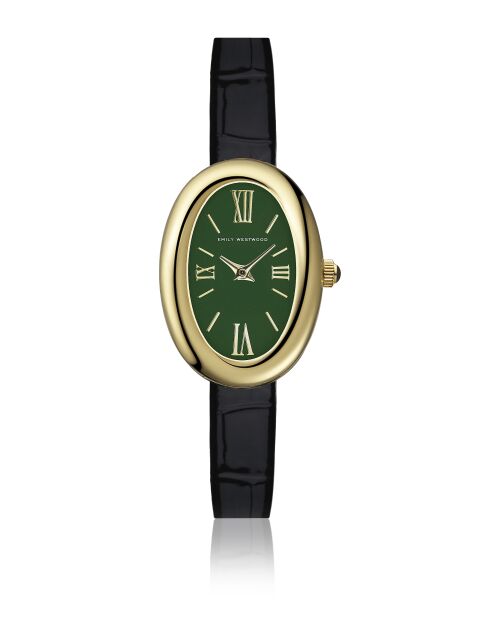 Montre analogique  en cuir EHZ-BC001Q10G noire