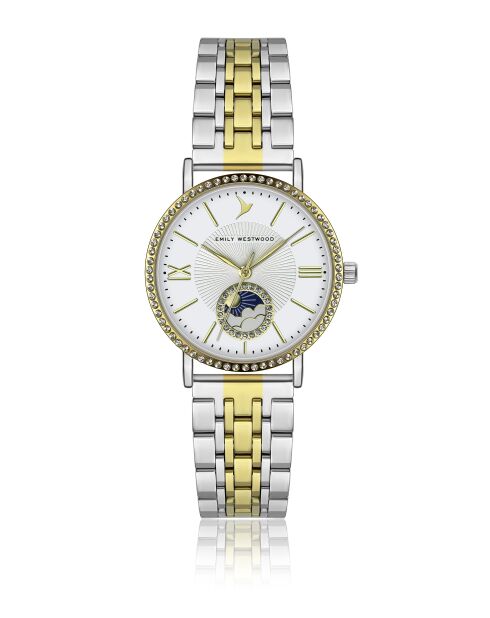 Montre analogique  en Acier EKA-5718SGQ argenté/doré