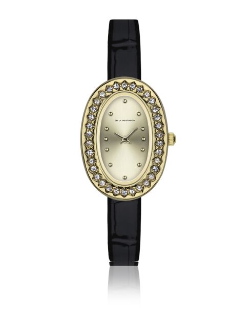 Montre analogique  en cuir EKS-BC001Q10G noire