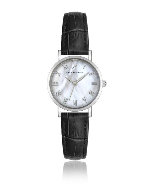 Montre analogique  en cuir EKH-BC001Q14S noire