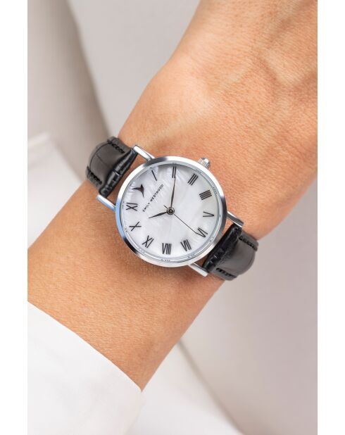 Montre analogique  en cuir EKH-BC001Q14S noire