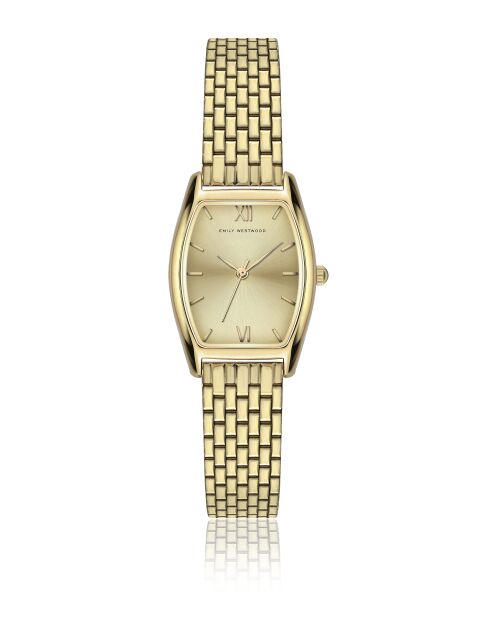 Montre analogique  en Acier EKN-6114GQ dorée