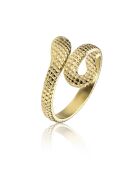 Anillo olivo en acero bañado en oro amarillo