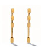 Boucles d'oreilles en acier plaqué or jaune dorées