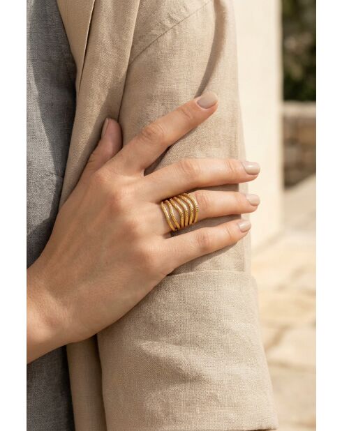 Bague en Acier Lucile dorée