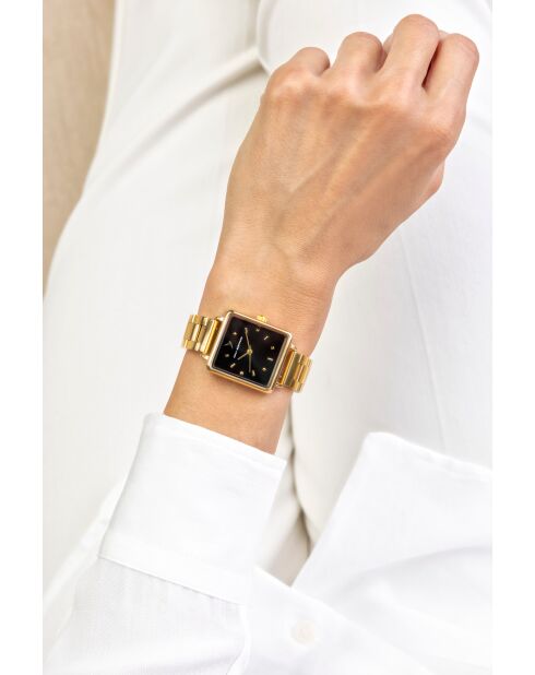 Montre analogique  en Acier EHD-4214GQ dorée