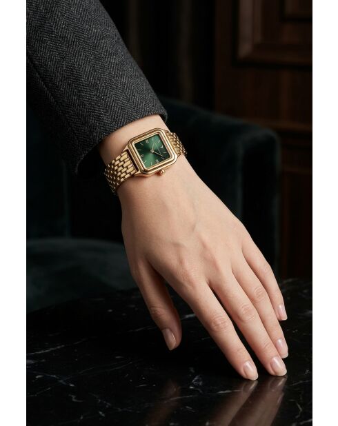 Montre analogique  en Acier EFW-6114GQ dorée