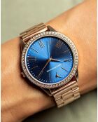 Montre en acier EXEX rose dorée