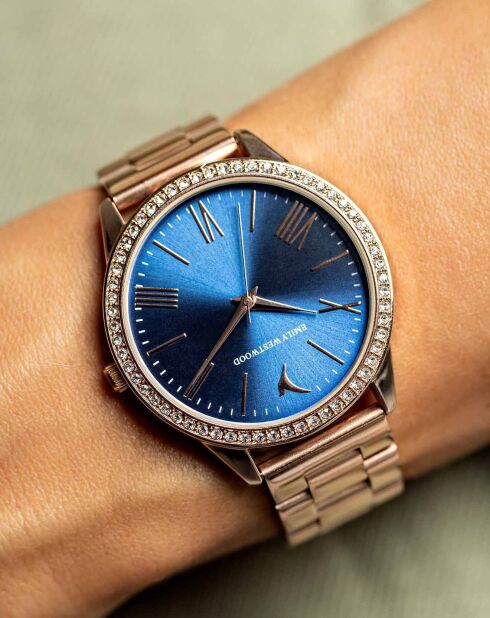 Montre en acier EXEX rose dorée
