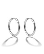 Orecchini in acciaio argentato Ø 21 mm