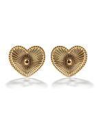 Boucles d'oreilles en acier plaqué or jaune dorées