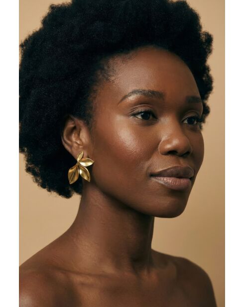 Boucles d'oreilles en Acier Margot dorées